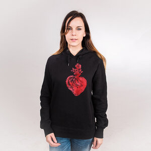 Natural Hearts Red - Frauenhoodie aus Bio-Baumwolle - Coromandel