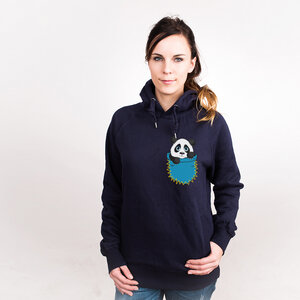 Pocket Panda - Frauenhoodie aus Bio-Baumwolle - Coromandel