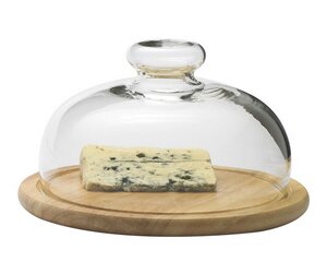 Käseglocke mit Holzteller, Ø 21cm - Trendglas Jena