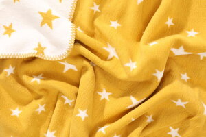 KOLTER Sternchen Kuscheldecke Wolldecke Babydecke Decke Bio-Decke Couchdecke aus Bio-Baumwolle - Kolter