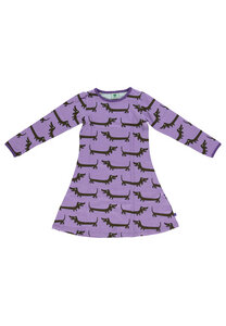 Jerseykleid "mit Hund" violet - Smafolk