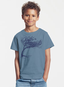 Bio-Kinder T-Shirt Windy Tree - Peaces.bio - handbedruckte Biomode