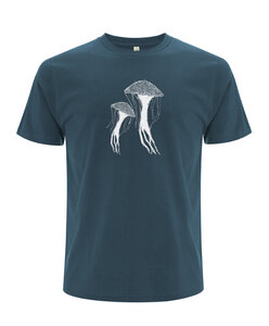 Bio Faires Herren T-Shirt "Quallen" Denim Blue - ilovemixtapes
