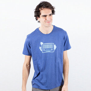 T-Shirt "Radio", Herren, bedruckt, Siebdruck, Bio-Baumwolle, Musik retro - Spangeltangel
