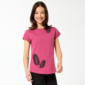 Damenshirt "Vogelbeerblätter", T-Shirt, gedrucktes florales Motiv, für Frauen - Spangeltangel