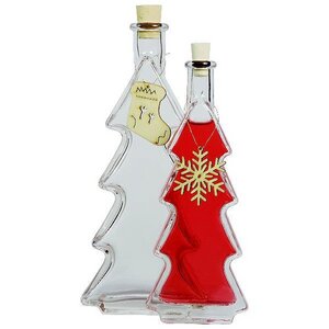 Weihnachtsflasche "Tannebaum" mit Korken - mikken
