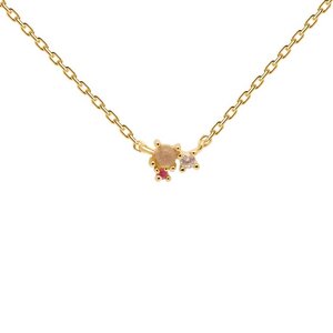 Rainbow Gold Necklace Rosa - Kette - Hurtig Lane