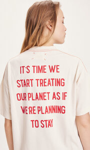 T-Shirt- REBORN VIOLET print t-shirt - aus recyceltem Polyester und recycelter Bio-Baumwolle - KnowledgeCotton Apparel