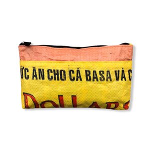 Kosmetiktasche / Federmäppchen Ri19 recycelter Reissack zweifarbig - Beadbags