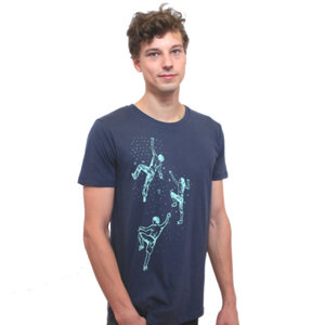 T-Shirt "Bouldern", Herren, Klettern, bedruckt, Siebdruck, Bio-Baumwolle - Spangeltangel