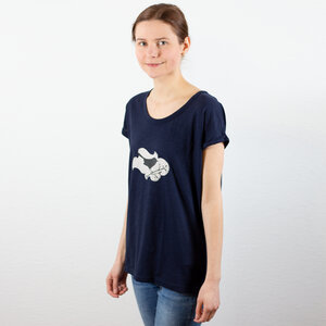 Damenshirt "Vogel", T-Shirt, gedrucktes Tier-Motiv, für Frauen, Natur, Mode, nachhaltig - Spangeltangel