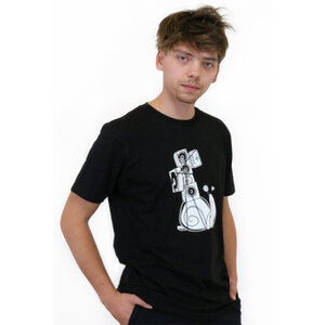 T-Shirt "Soundschnecke", Herren, Bio-Baumwolle, Siebdruck, Musik - Spangeltangel
