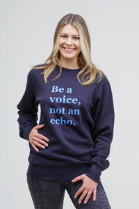 Unisex Sweatshirt "VOICE" Blau - YogiLiebe