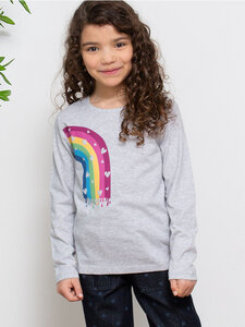 Kinder Langarm-Shirt Rainbow Heart reine Bio-Baumwolle - Kite Clothing