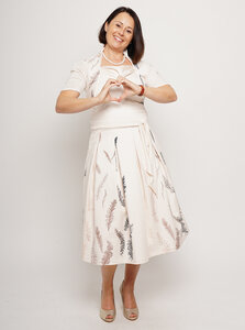 Festkleid-Schafgarbe - Peaces.bio - handbedruckte Biomode