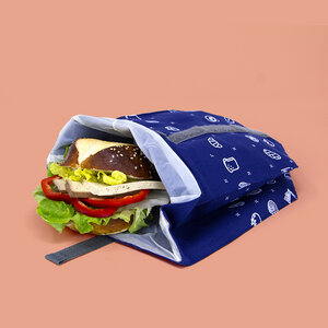 Lunchbag für unterwegs / Snackbeutel / Inlay plastikfrei / hält natürlich frisch - umtüten