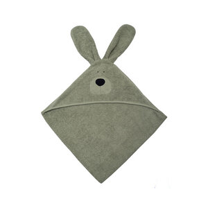 Kleines Badetuch mit Kapuze "Bunny Baby" - aus Bio-Baumwolle (GOTS-Zertifiziert) - Wooly Organic
