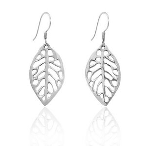 Silber Ohrringe Blätter fair-trade und handmade - pakilia