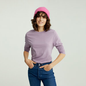 Mira Damen Rundhals-Neck Langarm T-Shirt aus Single Jersey Bio Baumwolle - d'Els