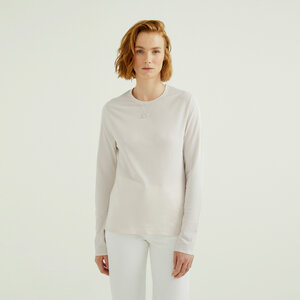 Mira Damen Rundhals-Neck Langarm T-Shirt aus Single Jersey Bio Baumwolle - d'Els