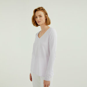 Esterella Damen V-Neck Langarm T-Shirt aus Single Jersey Bio Baumwolle - d'Els