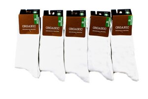 GOTS zertifizierte Biobaumwolle Socken weiß in 5er Pack - Bruno Barella