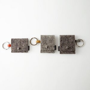 Schlüsselanhänger aus Filz mit Täschchen für Einkaufswagen-Chip 'august' - matilda k. manufaktur