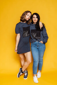 WINTER-SALE | FAIR & BIO Hoodie mit hochwertigem Statement Aufdruck "FUCK FAST FASHION" - FREIRAUMREH