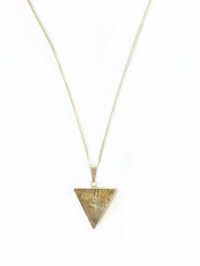 Zitrin Dreieck Halskette, vergoldet - Crystal and Sage