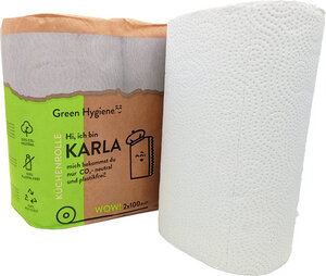 Green Hygiene Küchenrolle KARLA, 3-lagig, 2x100 Blatt - Green Hygiene