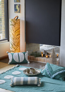 Decke RIMINI aus Biobaumwolle mit hand-getüfteten Details - liv interior