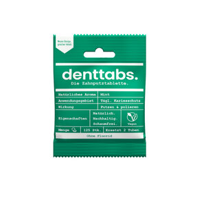 DENTTABS Mint (125 Stück) - in den Varianten mit und ohne Fluorid - Denttabs