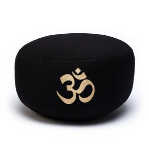 Meditationskissen OM Symbol in Gold - Just Be