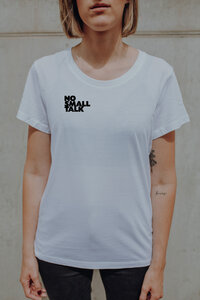 no small talk Frauen Shirt aus Biobaumwolle Made in Portugal / ILP7 - ilovemixtapes