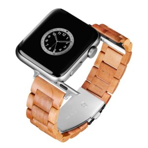 LAiMER Smartwatch Uhrband MADRID - Apfelholz - kompatibel mit Apple Watch - Laimer