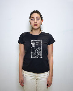 Leuchtturm Frauen Shirt aus Biobaumwolle Made in Portugal / ILP7 - ilovemixtapes