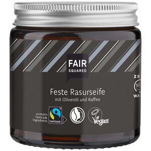 FAIR SQUARED Feste Rasurseife Olive + Kaffee 100 g - Fair Squared