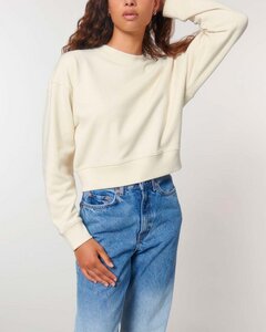 Kurz geschnittener Damen Bio Pullver, Frauen Sweatshirt aus 100% Baumwolle (Bio) - YTWOO