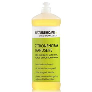 Bio Handseife Zitronengras, 1L Nachfüllflasche - NATUREHOME