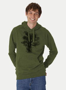 Bio-Herren-Kapuzensweater Chestnut - Peaces.bio - handbedruckte Biomode