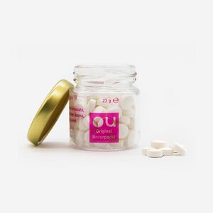 Denttabs Zahnpastatabletten im Glas (ca. 65 Tabletten) - Original Unverpackt