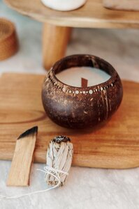 Kerze aus 100% Sojawachs mit Kokosduft - Balu Bowls