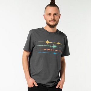 T-Shirt "Frequenz", Siebdruck, Musik, Schallwelle, Biobaumwolle - Spangeltangel