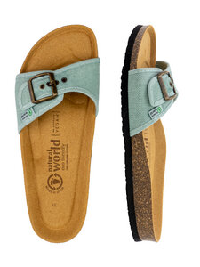Vegane Pantolette washed - Niza - natural world
