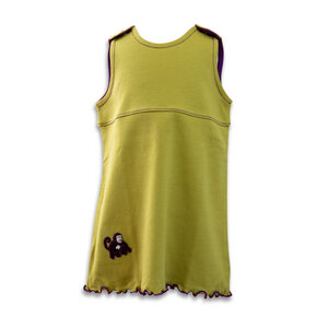 Kleid/Tunika aus Pima Baumwolle in Grün/Lila - Chill n Feel
