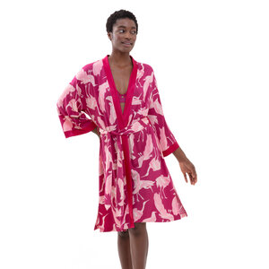 Damen Kimono Bademantel Kranich Print "Kyra" - Mey