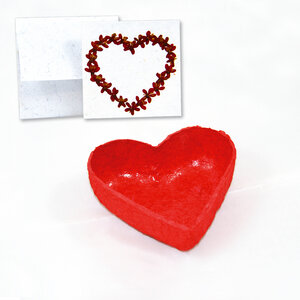 Set Herz-Schale mit -Grußkarte zum Valentinstag - Sundara
