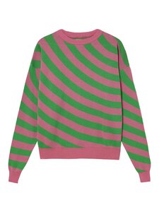 Stripped Pink Paloma Knitted Sweater - thinking mu
