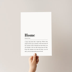 Home Poster DIN A4: Home Definition - aemmi