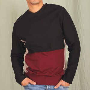 Sweater / Pullover aus Biobaumwolle "colorblock" - ManduTrap